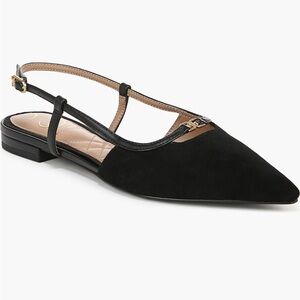 Sam Edelman Cohen Black Suede Slingback Flats size 5.5